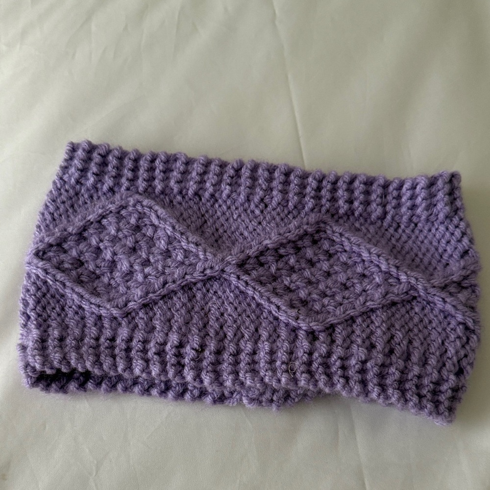 Purple Knit wool Headband